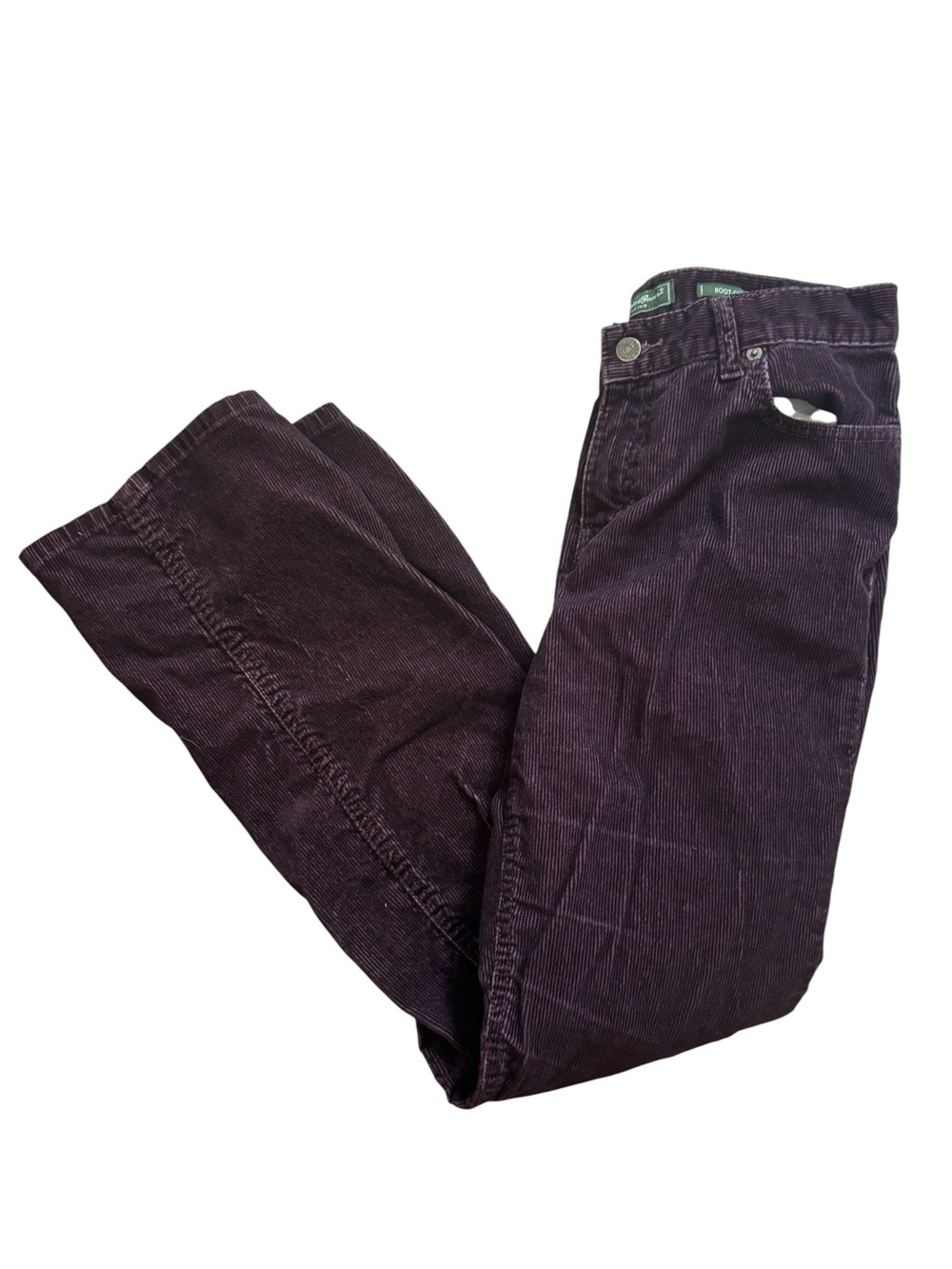 Eddie Bauer Corduroy Pants Womens Size 6 Bootcut Dark Plum Pants